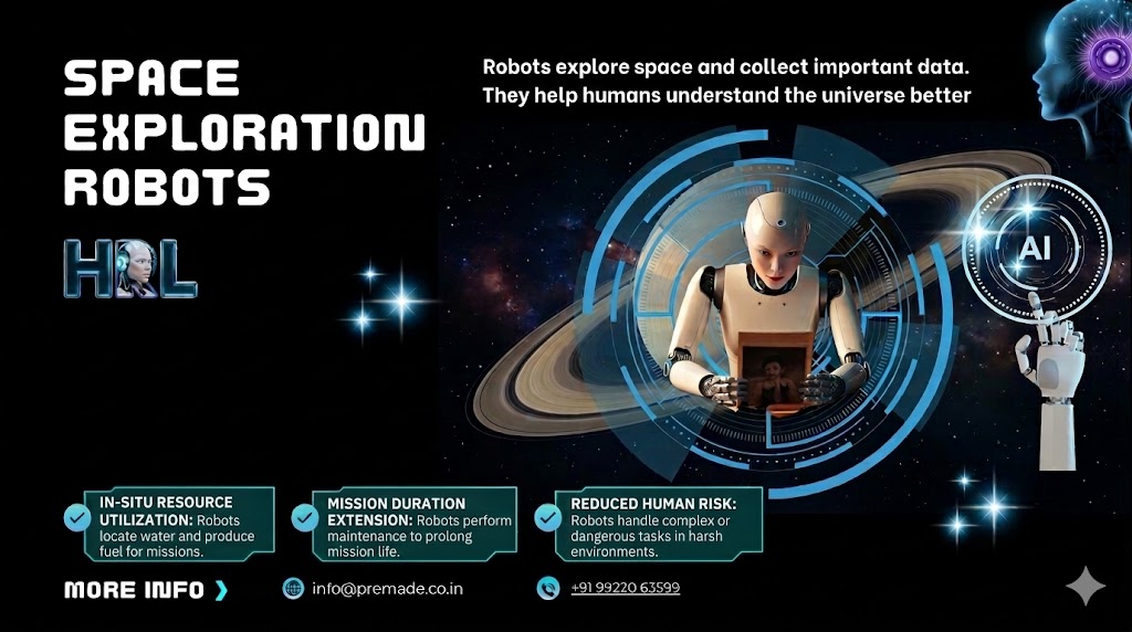 How do robots help in space exploration?